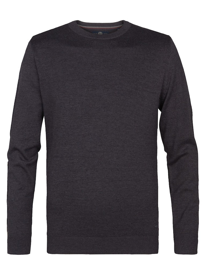 Men Knitwear Round Neck Basic - Navy