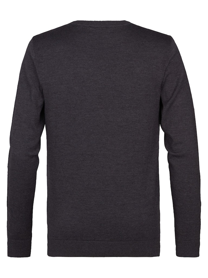 Men Knitwear Round Neck Basic - Navy