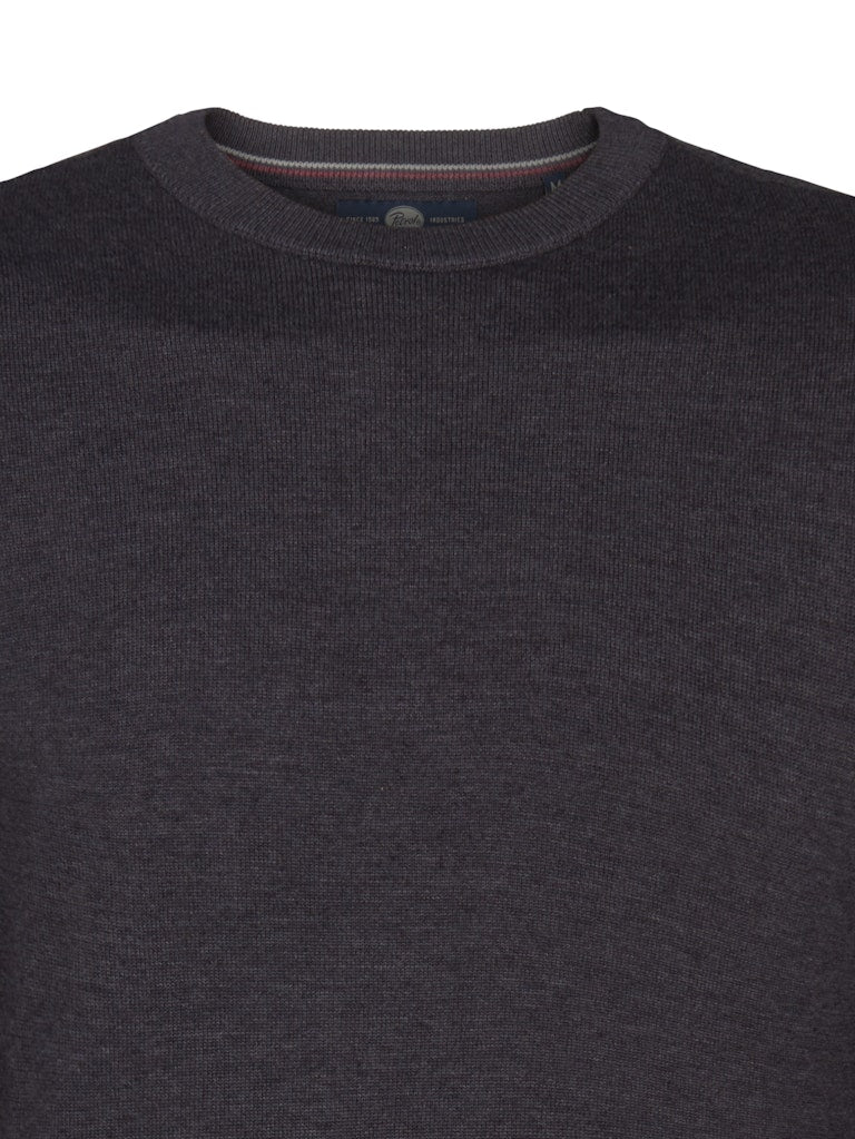 Men Knitwear Round Neck Basic - Navy