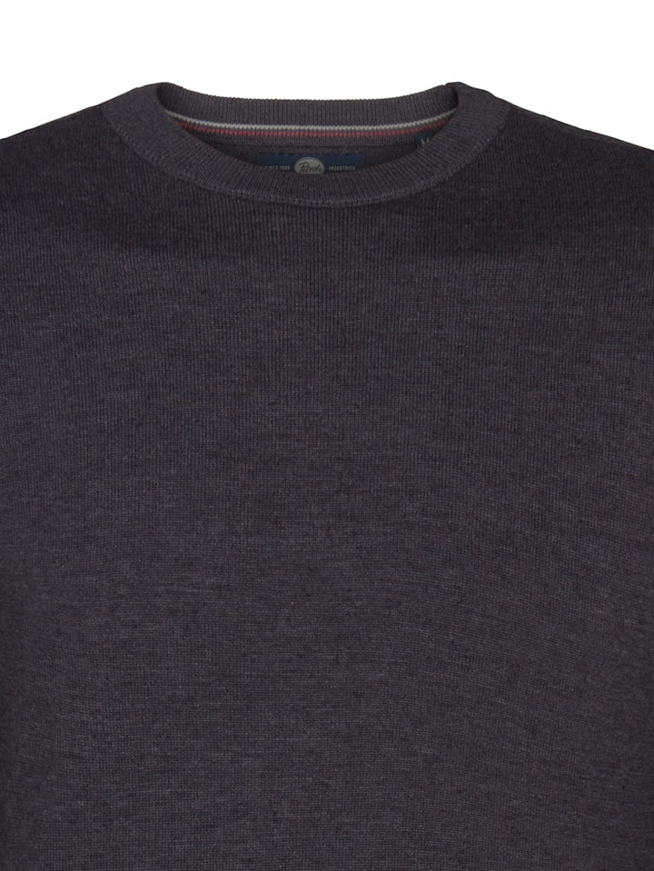 Men Knitwear Round Neck Basic - Navy