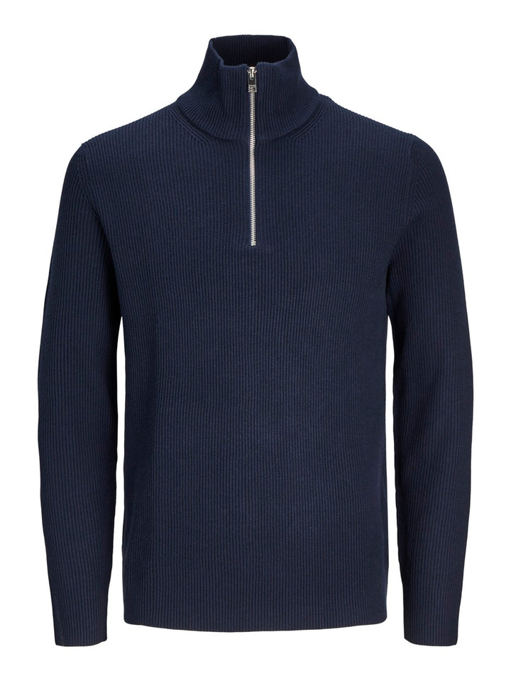 Jjeperfect Knit Half Zip Sn - Navy