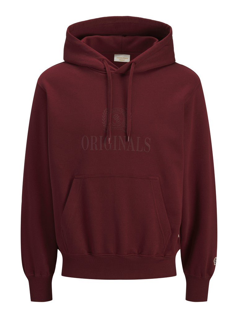 Jorfrederiksberg Monogram Sweat Hood Sn - Wijnrood