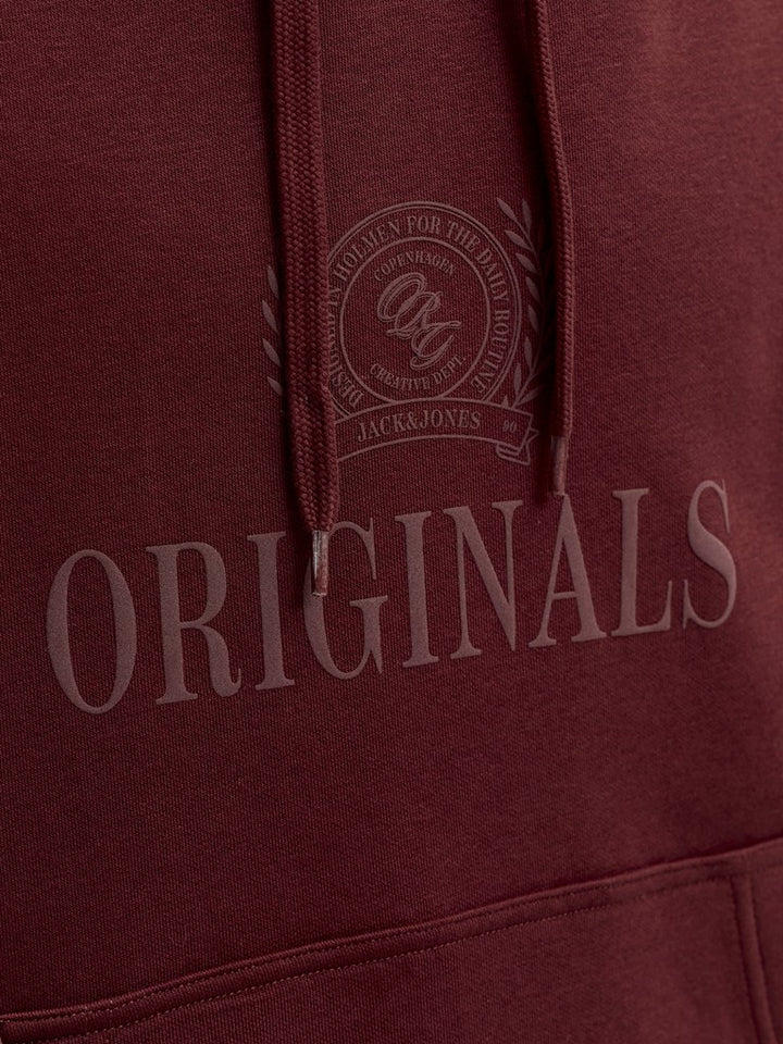 Jorfrederiksberg Monogram Sweat Hood Sn - Wijnrood