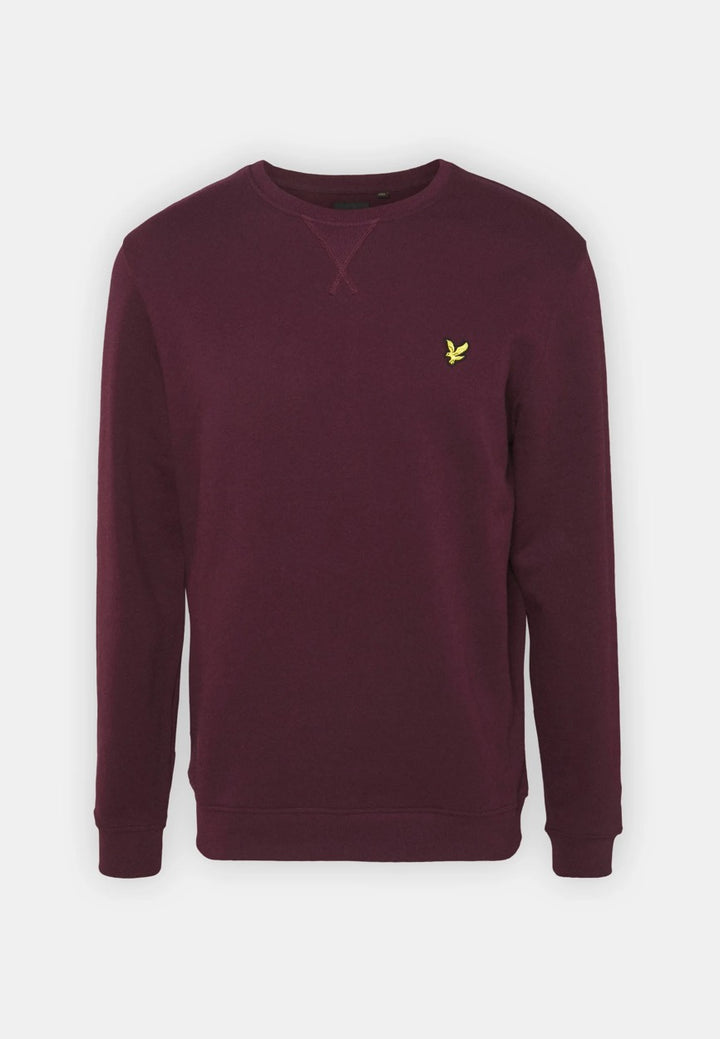 Cotton Merino Crew Neck - Bordeaux