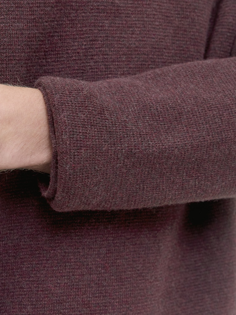 Jprblamilano Stitch Knit Crew Neck Sn - Bordeaux