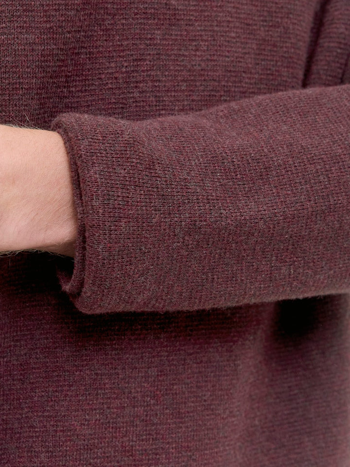 Jprblamilano Stitch Knit Crew Neck Sn - Bordeaux