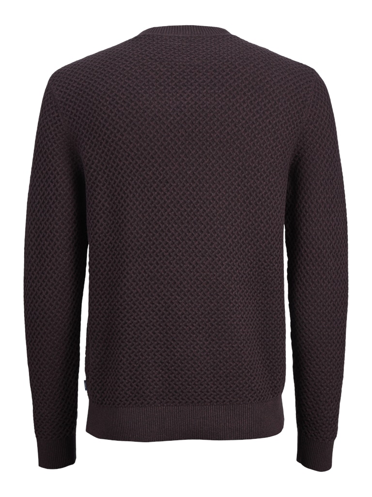 Jprblubarkley Knit Crew Neck Ch Ln - Aubergine