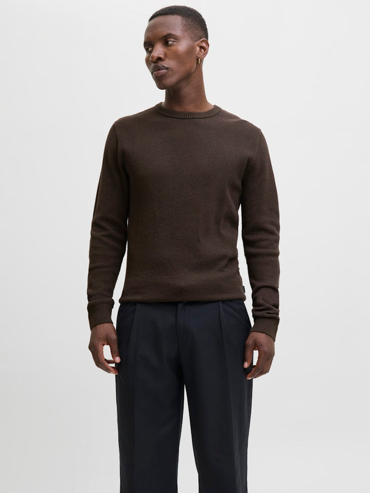 Jjeglobe Knit Crew Neck Noos - Bruin