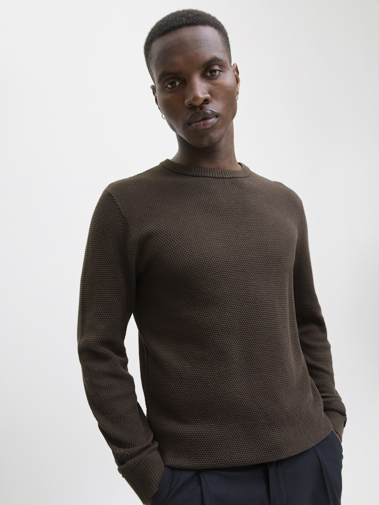 Jjeglobe Knit Crew Neck Noos - Bruin