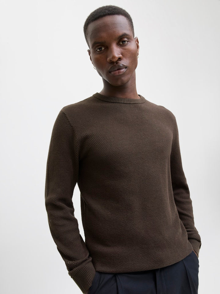Jjeglobe Knit Crew Neck Noos - Bruin