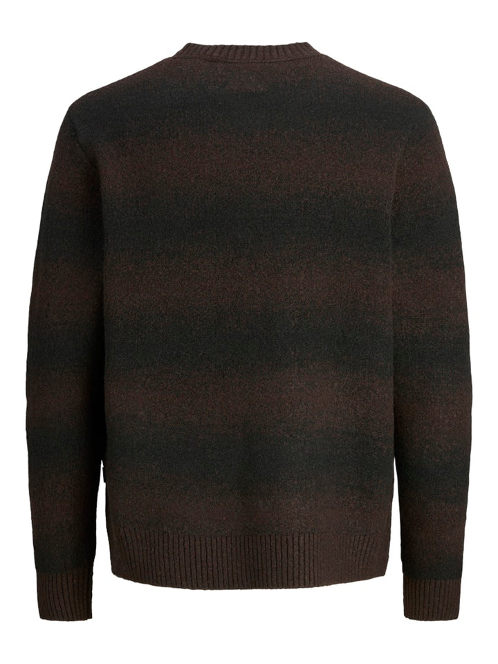 Jprblutyler Knit Striped Crew Neck - Bruin