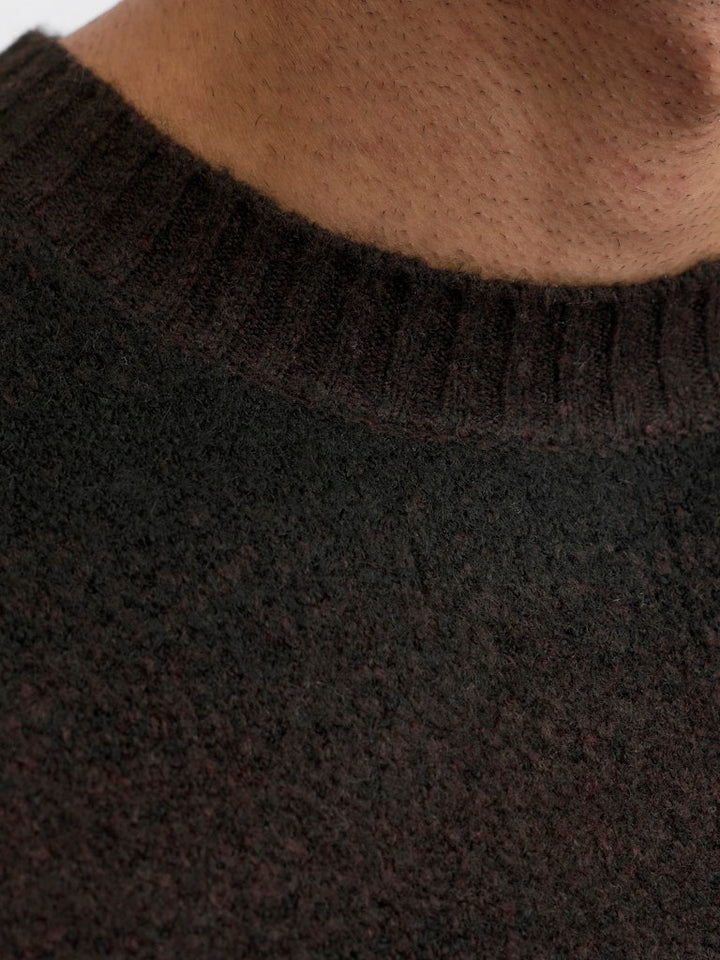 Jprblutyler Knit Striped Crew Neck - Bruin