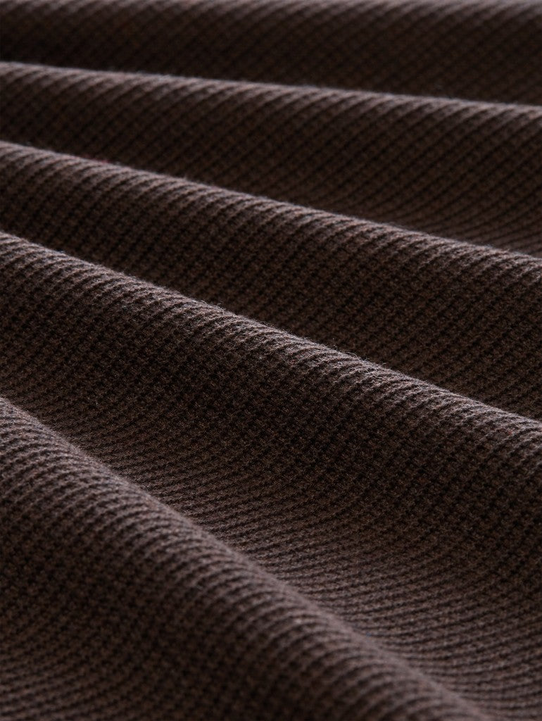 Basic Trui Zip - Bruin