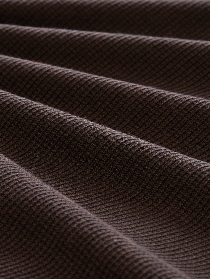Basic Trui Zip - Bruin