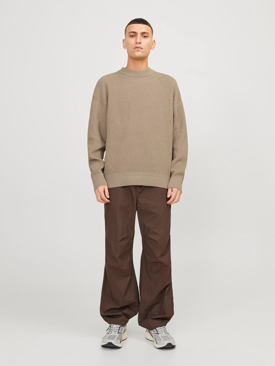 Jcooutdoor Knit Mock Neck Sn - Licht Bruin