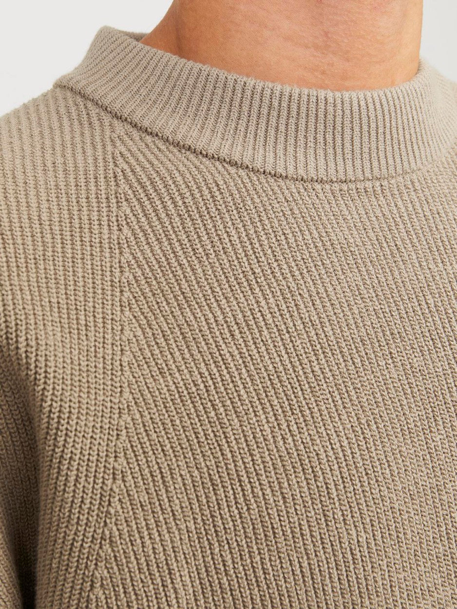 Jcooutdoor Knit Mock Neck Sn - Licht Bruin