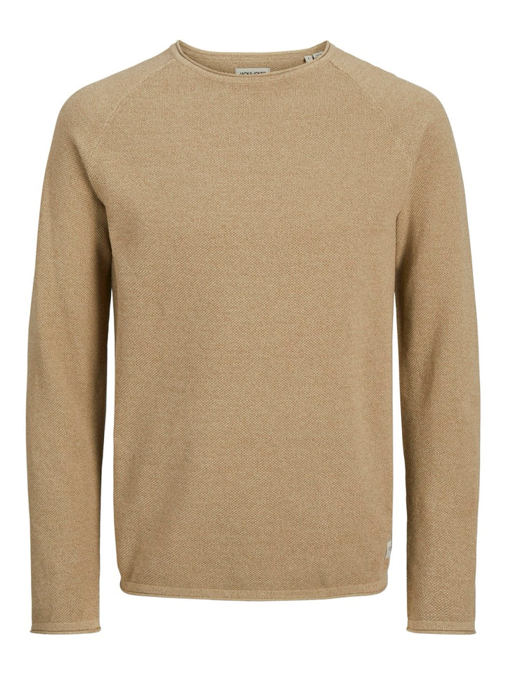 Jjehill Knit Crew Neck Noos - Licht Bruin