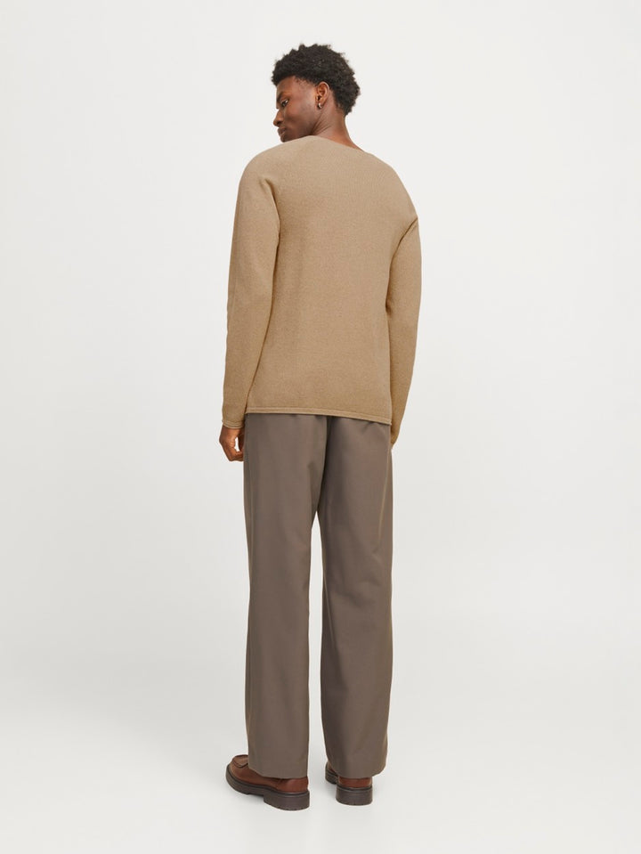 Jjehill Knit Crew Neck Noos - Licht Bruin