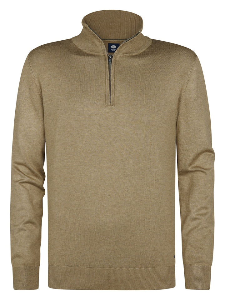 Men Knitwear Collar Basic - Camel