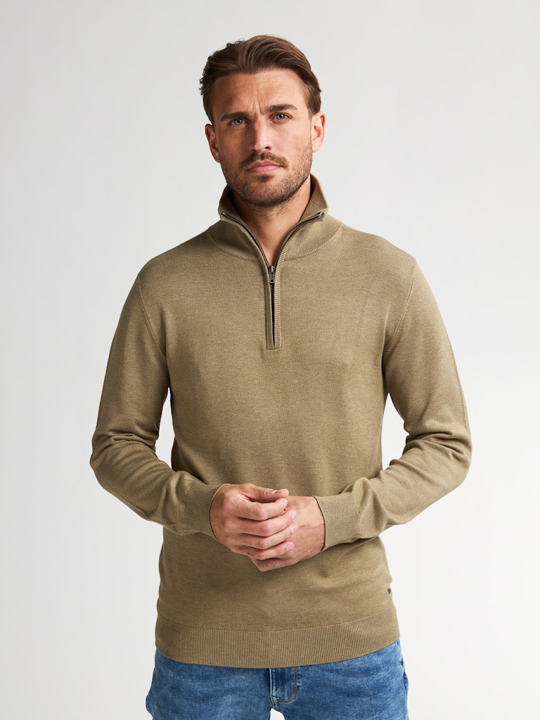 Men Knitwear Collar Basic - Camel