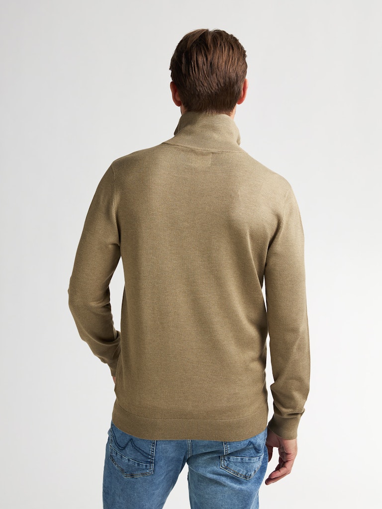 Men Knitwear Collar Basic - Camel