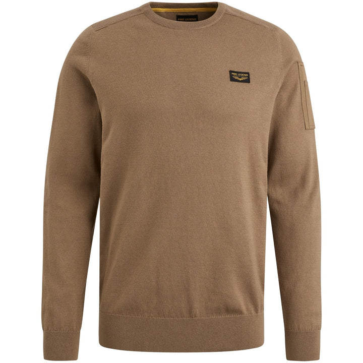 R-neck American Classic Knit - Taupe