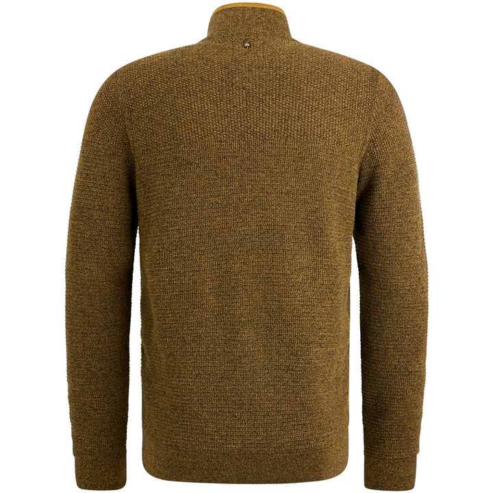 Half Zip Collar Cotton Mouline - Taupe