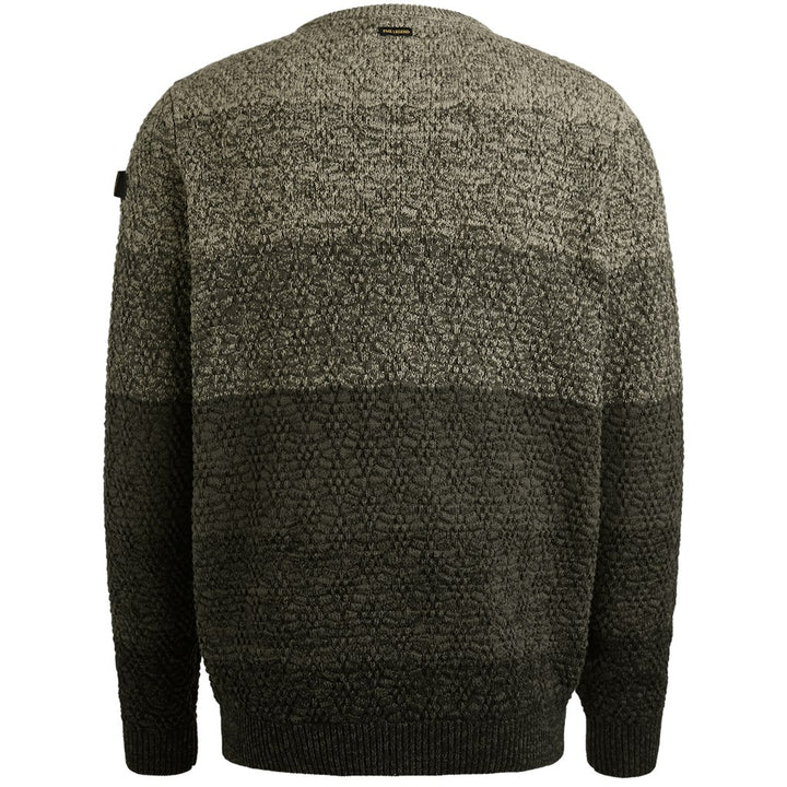 R-neck Gradient Knit - Bruin Dessin