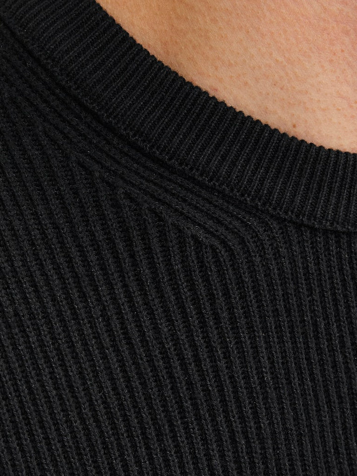 Jjeperfect Knit Crew Neck Ln - Zwart