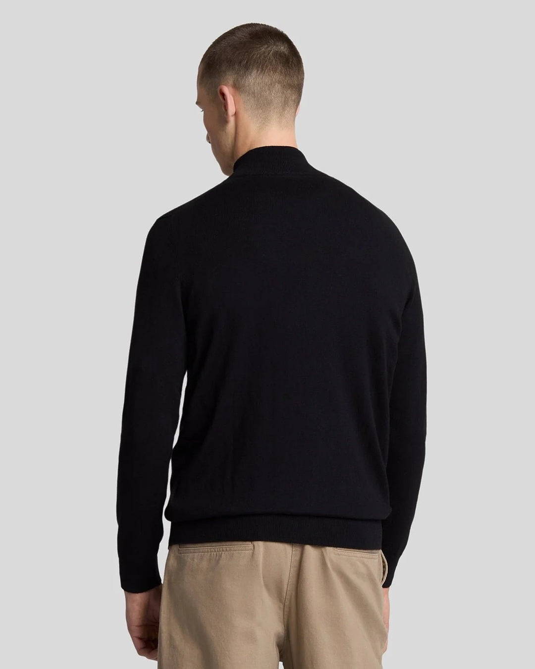 Cotten Marino Quarter Zipper - Zwart