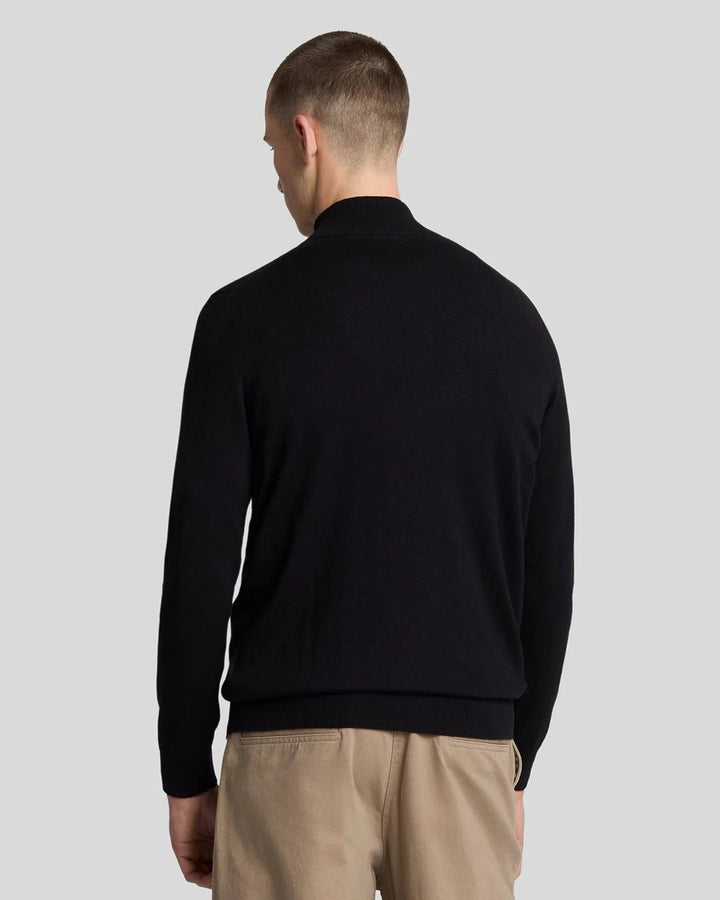Cotten Marino Quarter Zipper - Zwart