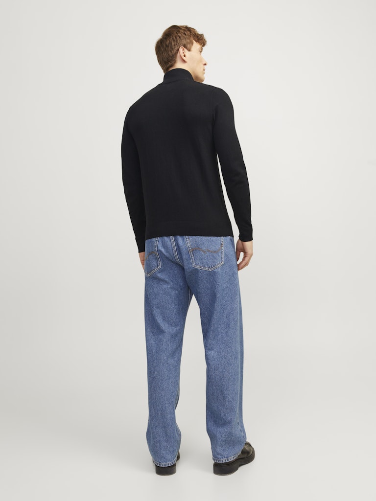 Jjeemil Knit Half Zip Noos - Zwart