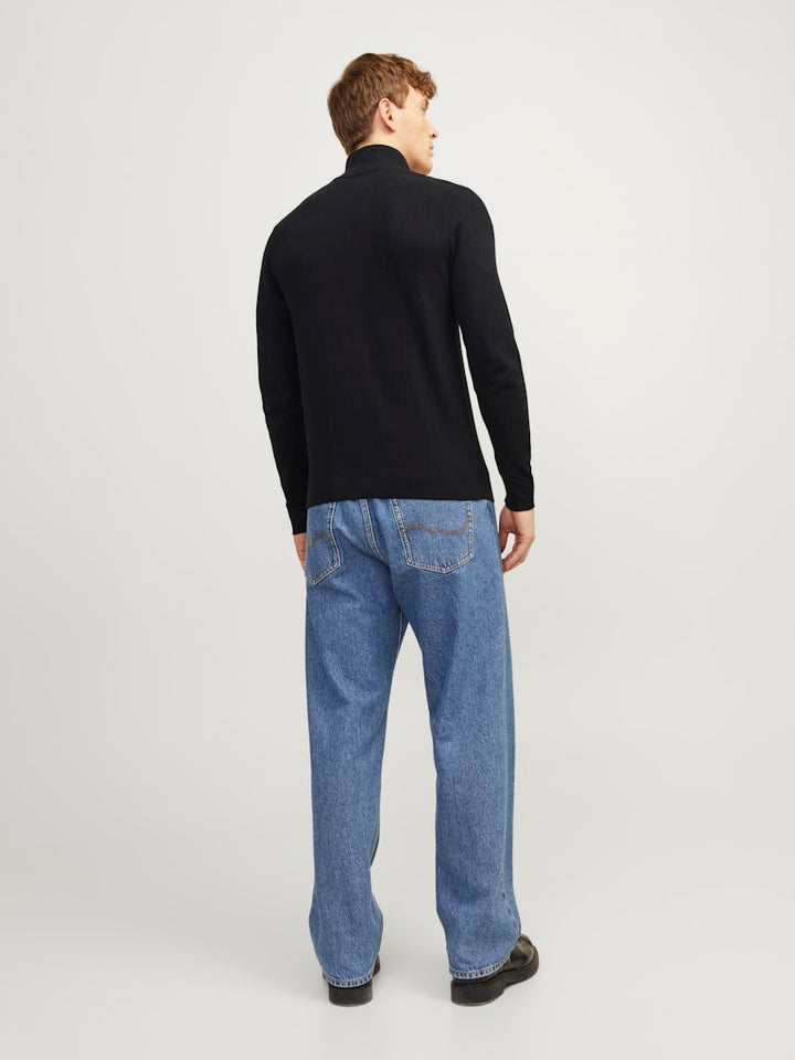 Jjeemil Knit Half Zip Noos - Zwart
