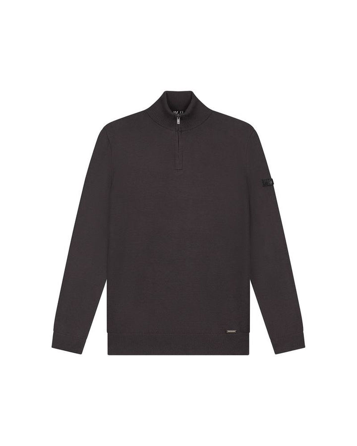 Knitted Quarter Zip - Zwart