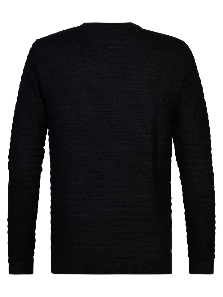 M-3040-kwr269 Knitwear Round - Zwart