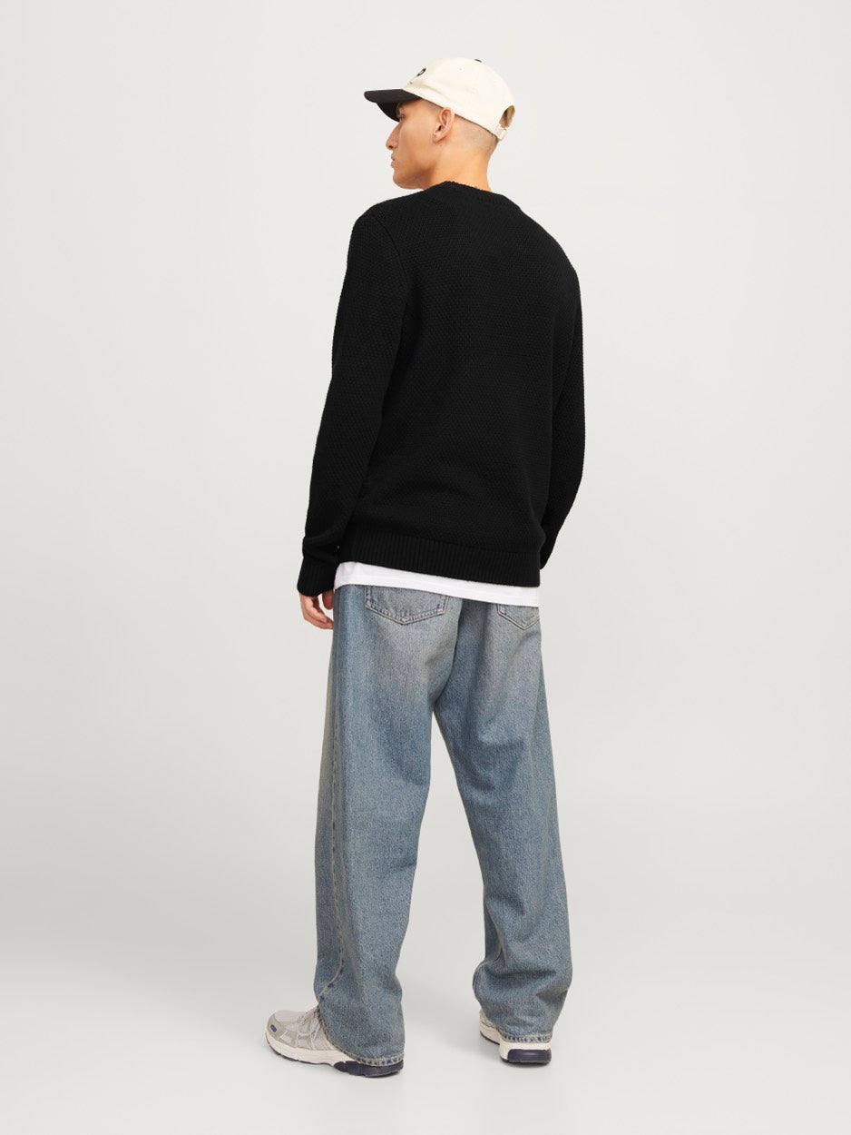 Joreaton Knit Crew Neck Bf - Zwart