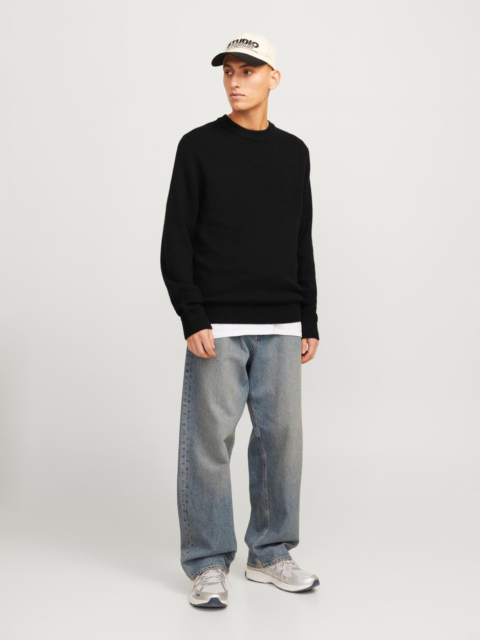 Joreaton Knit Crew Neck Bf - Zwart