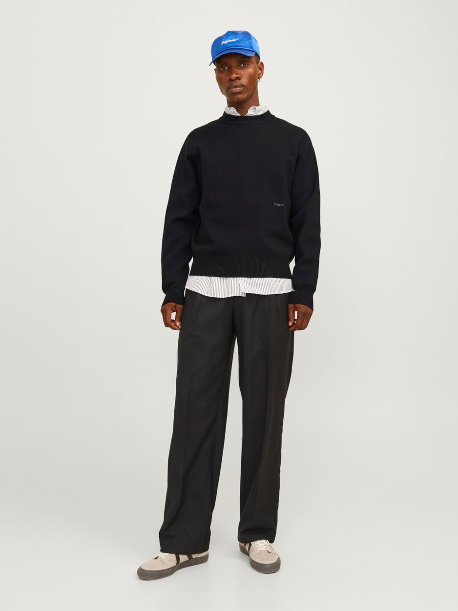 Jorvesterbro Knit Crew Neck Sn - Zwart