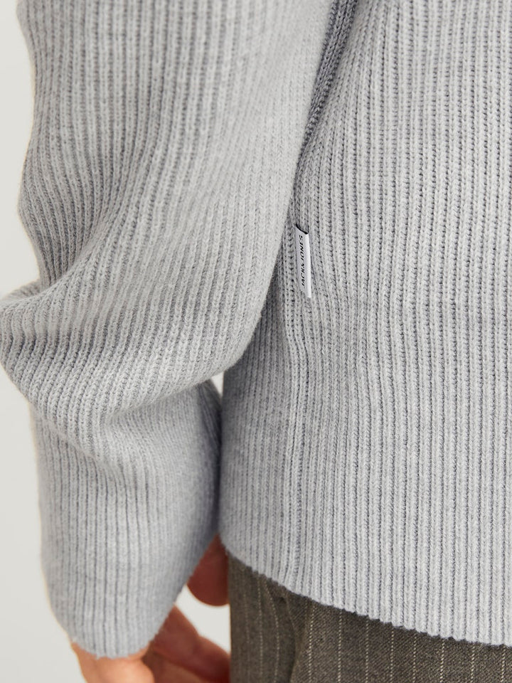 Jjeperfect Knit Crew Neck Ln - Lichtgrijs