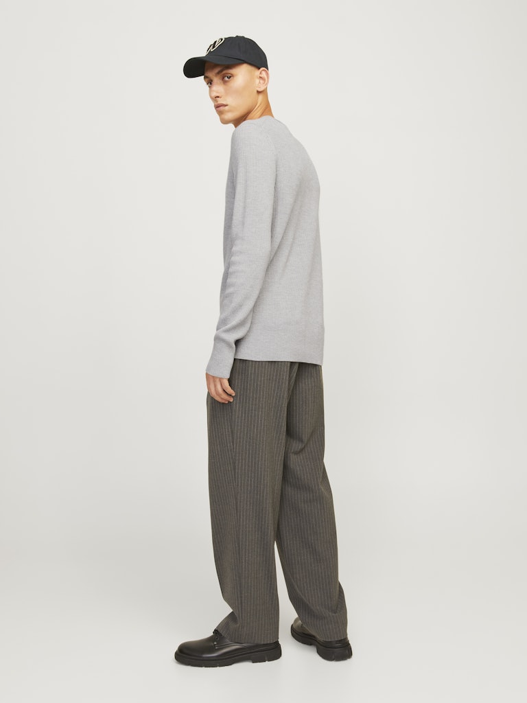 Jjeperfect Knit Crew Neck Ln - Lichtgrijs