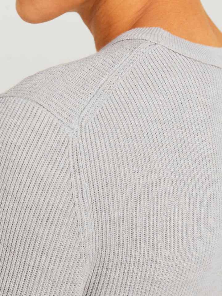 Jjeperfect Knit Crew Neck Ln - Lichtgrijs