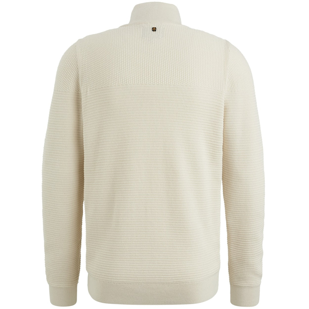 Half Zip Collar Cotton Mouline - Lichtgrijs