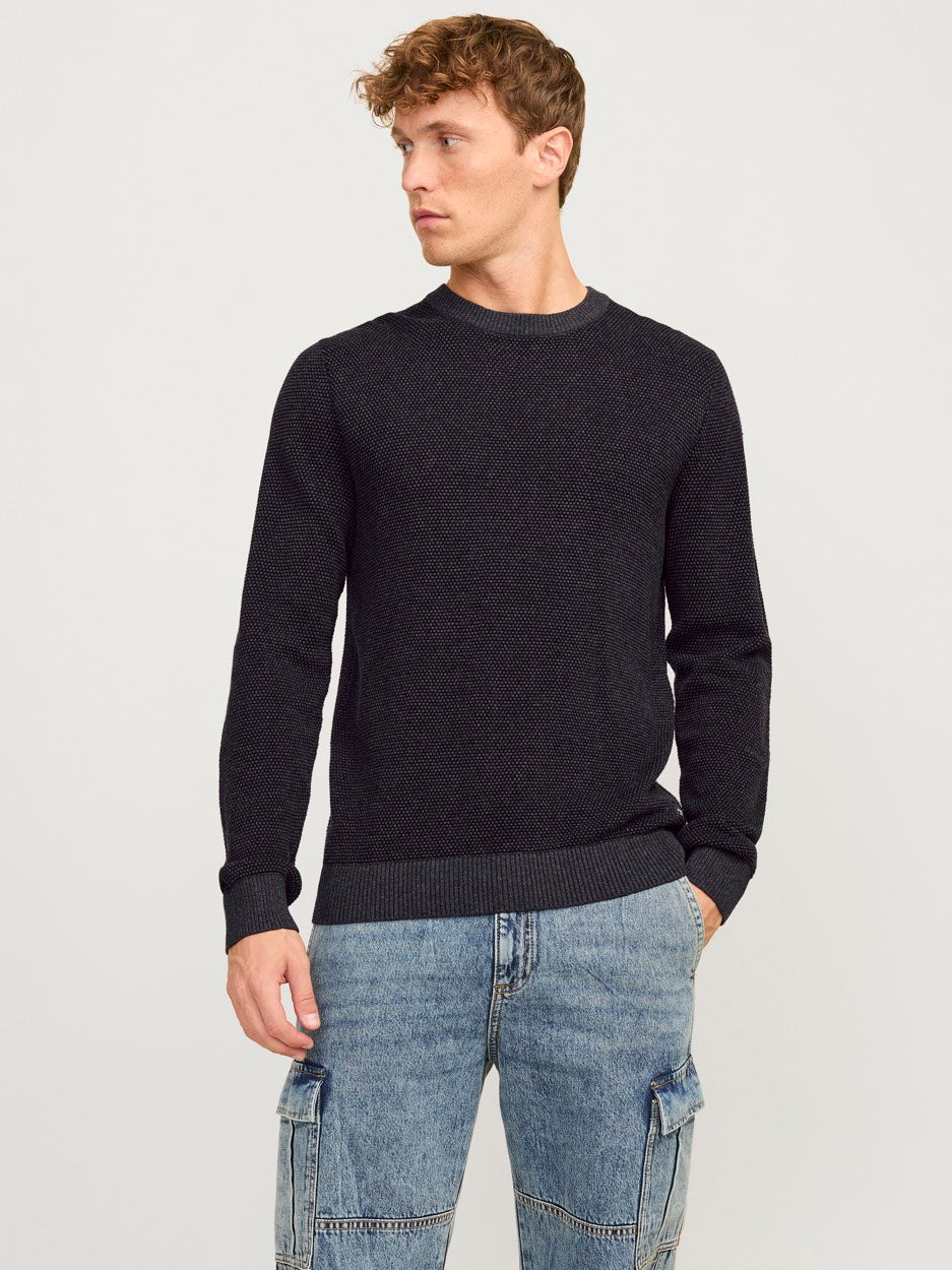 Jjeglobe Knit Crew Neck Noos - Antraciet