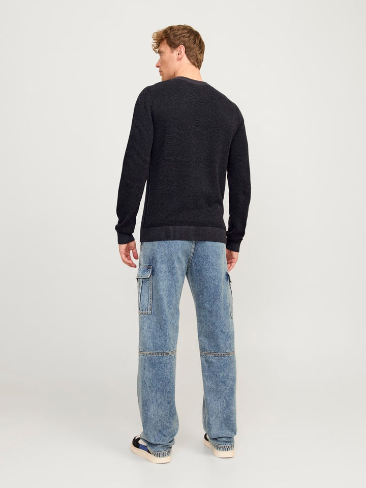 Jjeglobe Knit Crew Neck Noos - Antraciet