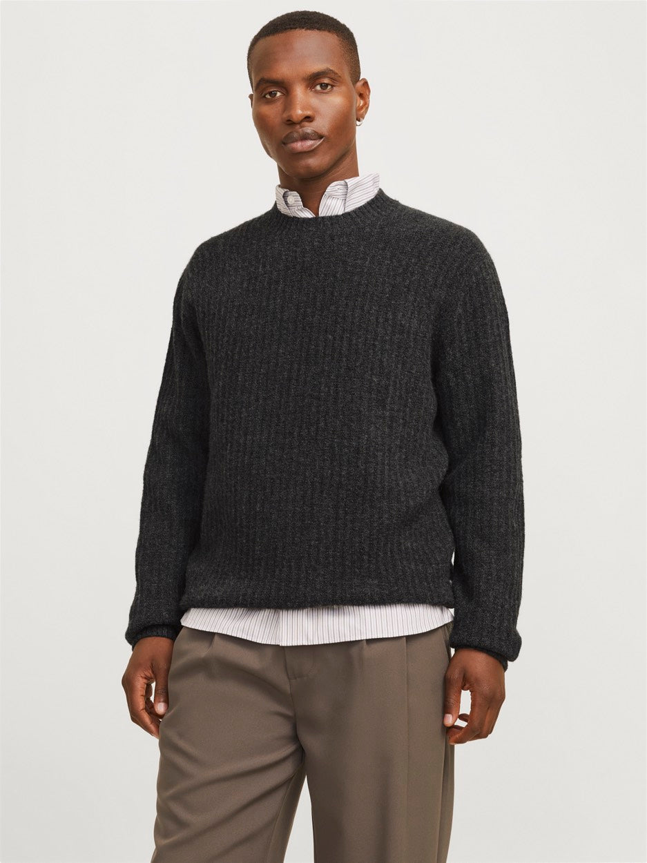 Jprcchowell Knit Crew Neck - Antraciet