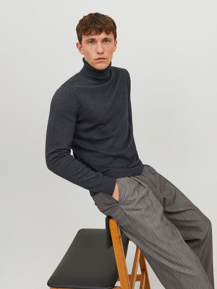Jjeemil Knit Roll Neck Noos. . . - Antraciet
