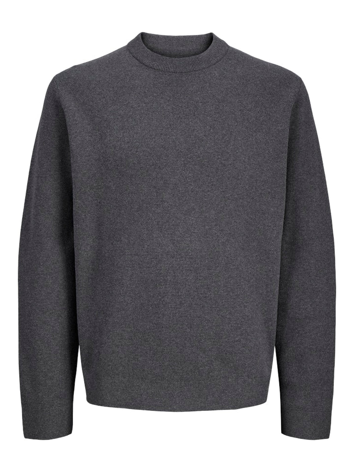 Jprblamilano Stitch Knit Crew Neck Sn - Antraciet