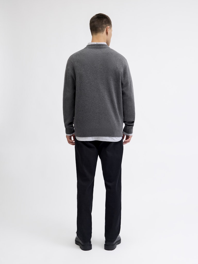 Jprblamilano Stitch Knit Crew Neck Sn - Antraciet