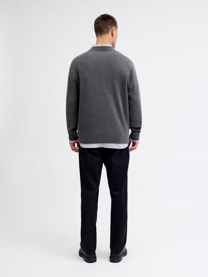 Jprblamilano Stitch Knit Crew Neck Sn - Antraciet
