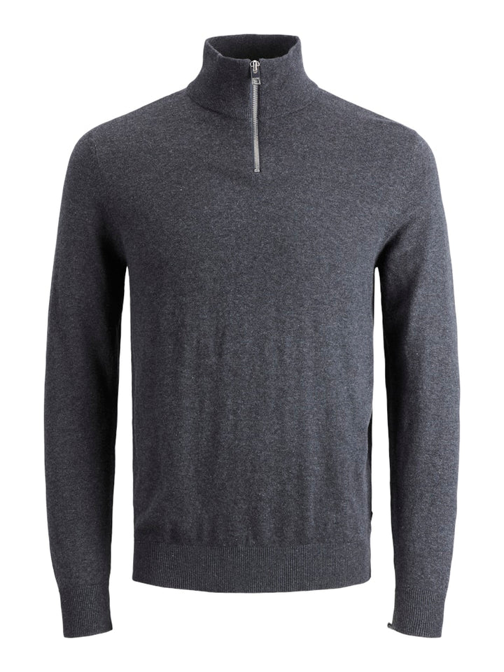 Jjeemil Knit Half Zip Noos - Antraciet